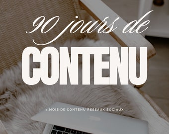 90 jours de contenu sur les réseaux sociaux en français | e-book avec droits de revente principaux MRR | PLR | DFY