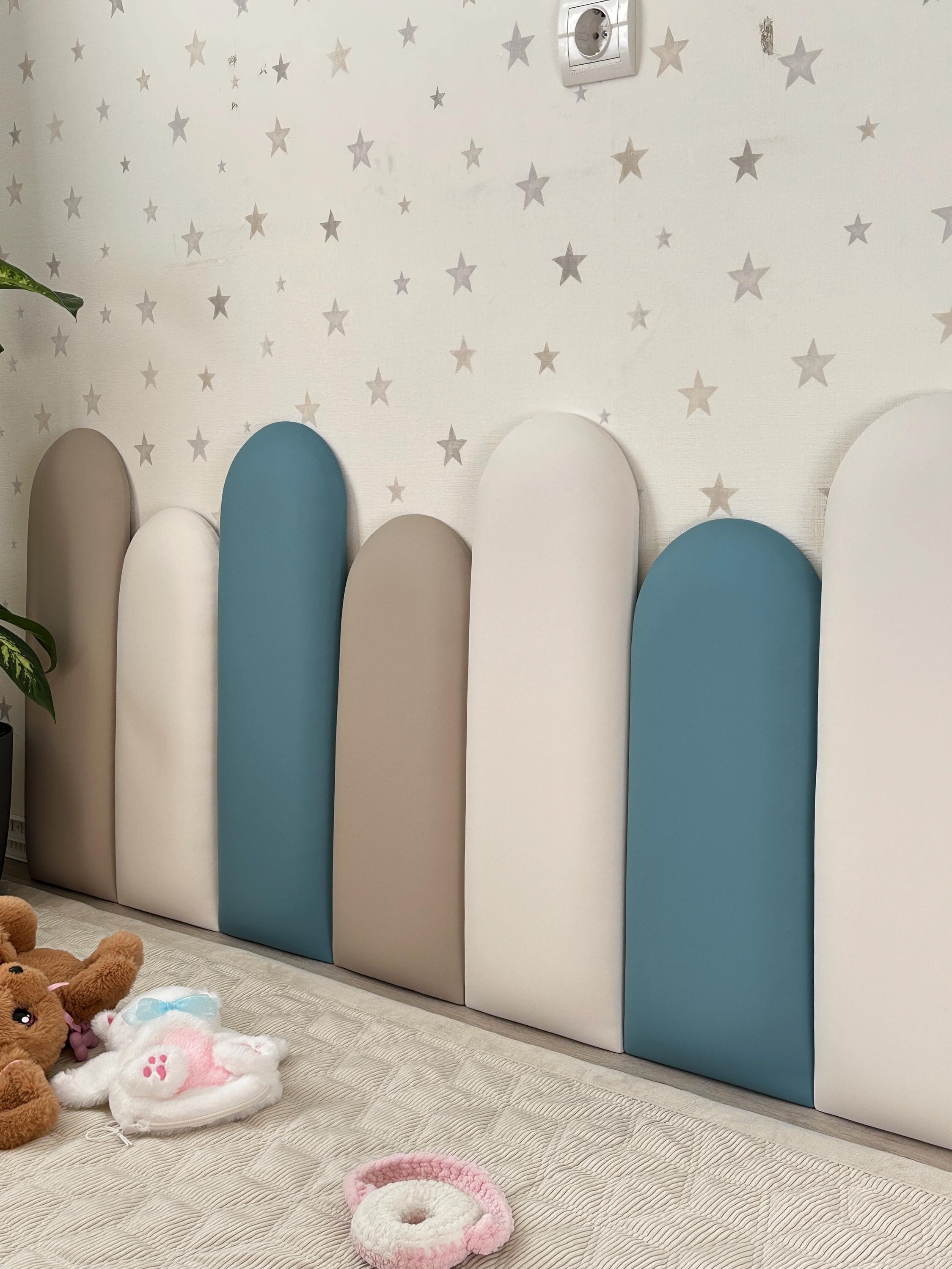 Kids Faux Leather Upholstered Wall Panels, Children's Room Decor - Etsy
