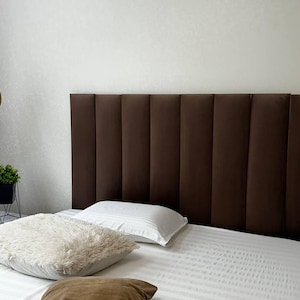 Fabric or Faux Leather Custom Rectangle Upholstered Headboard Panels, Wall Panels for Bedroom Decor, Modern Soft Bed Headboard Alternative