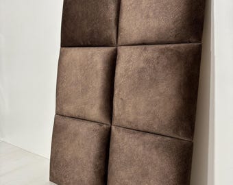 Square Upholstered Headboard Panels, Tufted Soft Wall Tiles Custom Size, Padded Bedroom Wall Decor, Fabric Accent Wall Panels Modern Decor