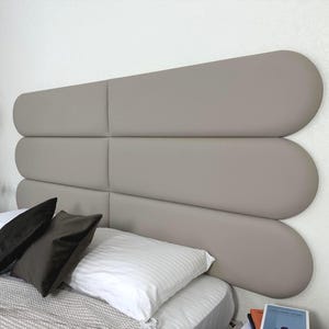 Bedroom Adhesive Headboard on Wall, Solid Headboard Cover Fabric Furniture, Personalized Upholstered Hanging Headbord, Modern Wall Panels