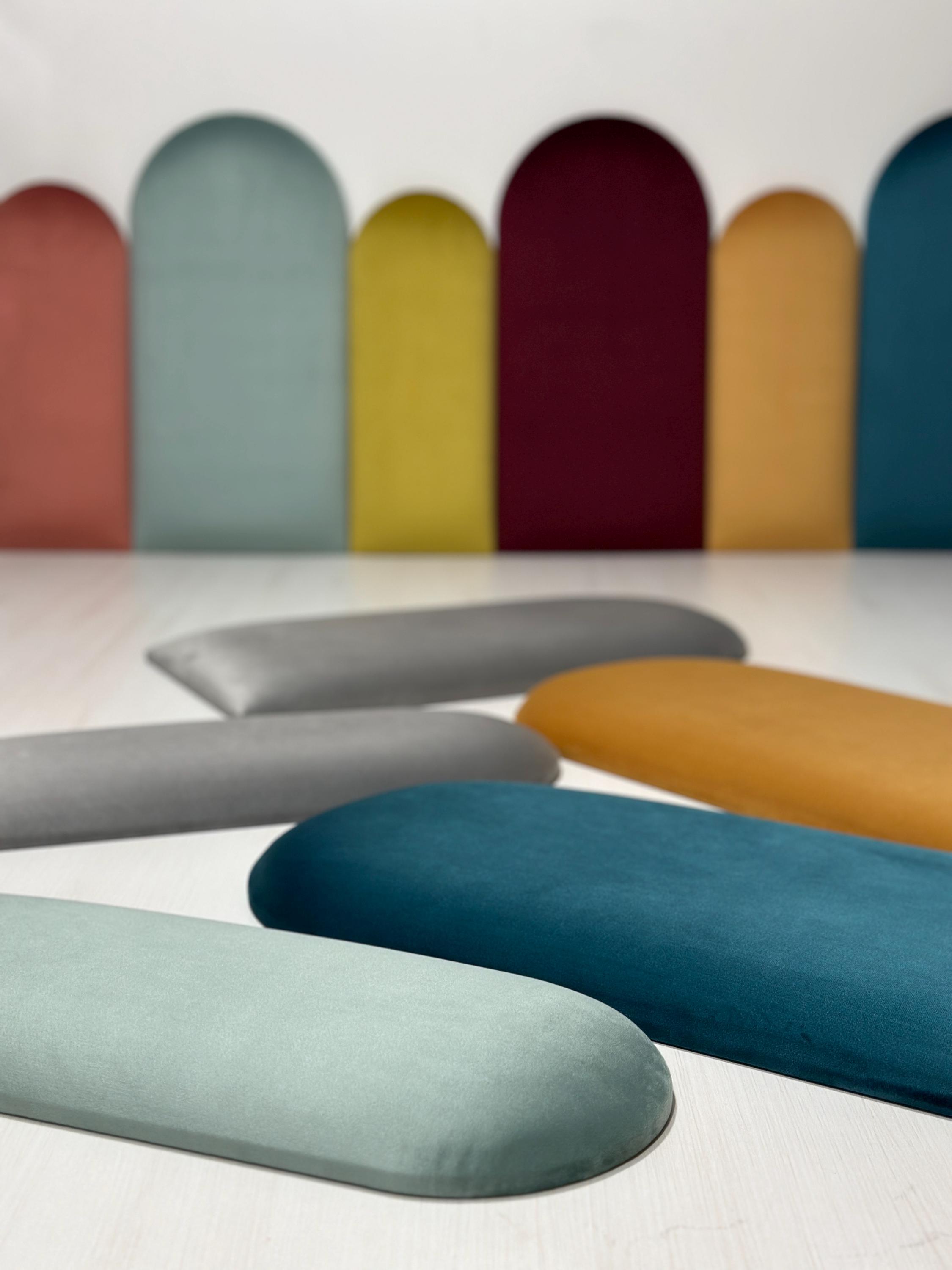 Rounded Rectangle Wall Panels, Custom Color Upholstered Fabric ...