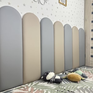 Wall Panels for Kids Room, Soft Faux Leather Upholstered Panels for Playroom or Nursery Decor, Timeless Wall Panels Housewarming Gift