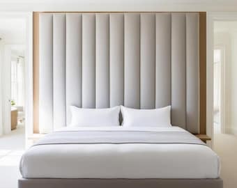 Headboard Wall Soft Panels, Custom Headboard Leather Look Padded Soundproof Wall Panels, Upholstered Hanging Wall-Mounted Bench Cushion Gift