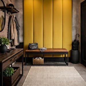 Custom Size and Color Upholstered Padded Headboard Panels, Leather Look Soundproof Wall Panels, Peel and Stick Fabric Bed Headboard Decor