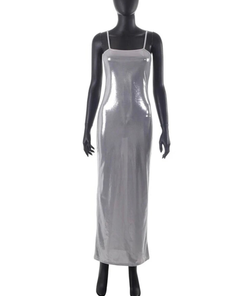 Woman Slick Transparent Dress Maxi Long Beach Wear Chic Elegant Top Skirt zdjęcie 6