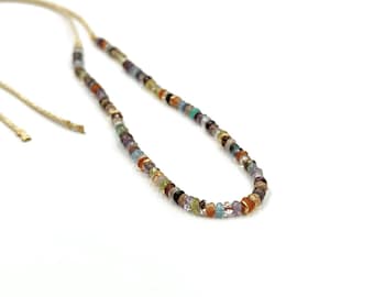 Natural stone necklace of multiple varieties