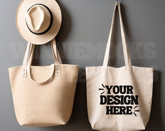 Canvas Tragetasche Mockup natürliche Canvas Tragetasche Mock up | Eco Tote Einkaufstasche Mockup | Natürliche Tragetasche Mock-Ups | Stofftasche Mock up Bag