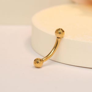 G23 Spherical Gold Belly Button Ring Floating Belly Button Piercing Jewelry 14G Belly Button Piercing Jewelry