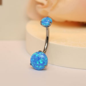 Cute round opal belly button jewelry 14G titanium belly button ring internal thread belly button jewelry 10mm
