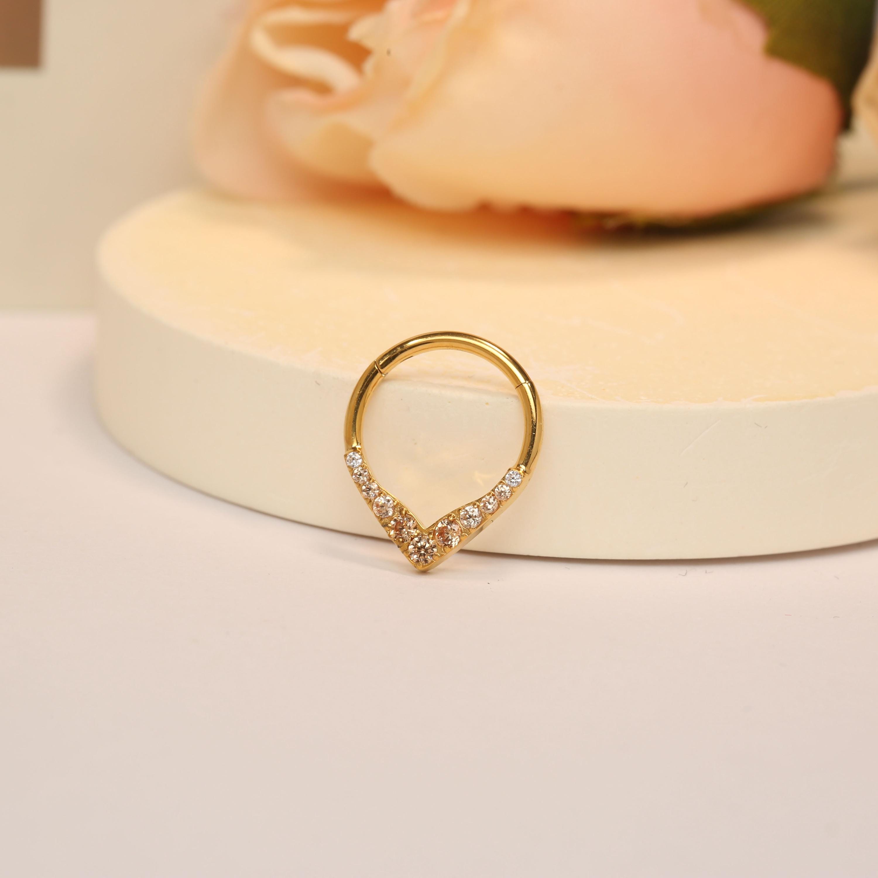 316L Beautiful Zirconia Septum Ring Concha Tragus Cartilage Piercing ...