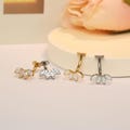 G23 Gold Flat Navel Ring Floating Navel Piercing Jewelry 14G Cute Opal Navel Piercing Jewelry