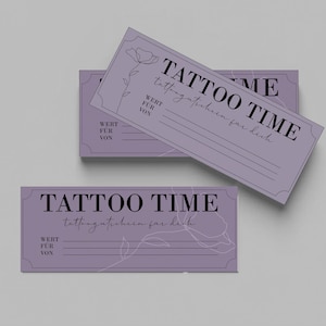 Voucher, tattoo, tattoo voucher, print out, instant print, last minute, gift idea, voucher idea, DIY, coupon, gift voucher, nice