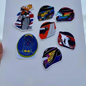 Hamilton Stickers - F1 Inspired Art for Journals, Scrapbooking, and Laptops - Formula 1 Gift Idea for Fans - Unofficial