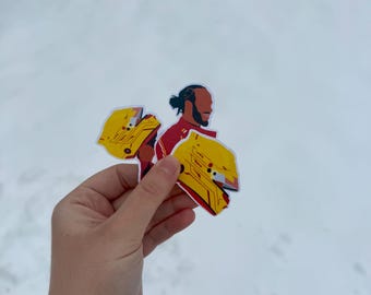 Lewis Hamilton Ferrari Stickers | 2025 Season Tribute | Matte, Glossy, or Water-Resistant