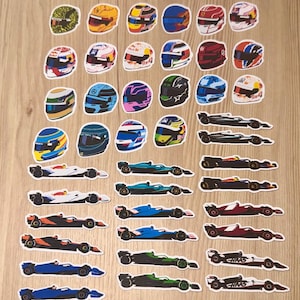 2025 F1 Driver Helmet & Car Livery Mini Stickers | Formula 1 Stickers | Driver Helmets, Team Cars, Race Planner Accessories