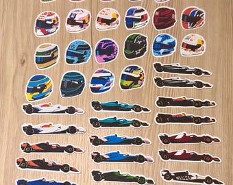 2025 F1 Driver Helmet & Car Livery Mini Stickers | Formula 1 Stickers | Driver Helmets, Team Cars, Race Planner Accessories