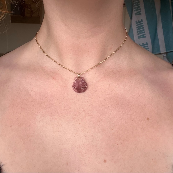 Tiny Red Sand Dollar Necklace
