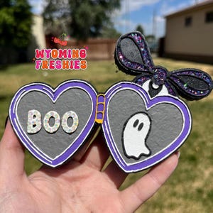 Ghost Locket Car Freshie: Halloween Air Freshener