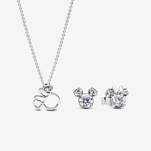 Disney Mickey and Minnie Mouse Silhouette Jewellery Gift Set