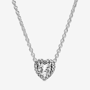 elevated heart necklace  45cm chain