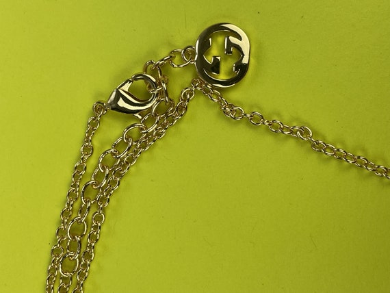 Vintage Gucci Gold Chain Pendant with Iconic Gucc… - image 8