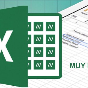 Puede incluir: Icono verde de Microsoft Excel con la letra "X" y una cuadrícula de celdas. El texto "MUY FACIL" es visible en el fondo.