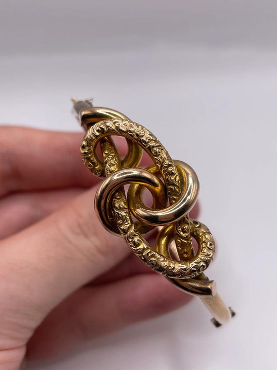 9ct gold knot bangle deals