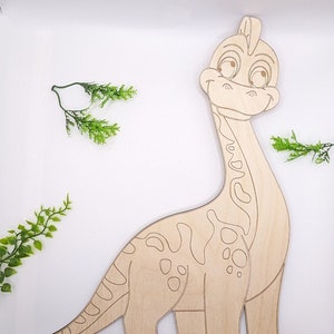 Dino Kinderzimmer Deko zum ausmalen aus Holz, Kinder Malset, Dinosaurier zum Ausmalen, Holz-Malset Kinder, Kinderzimmer Deko selber machen