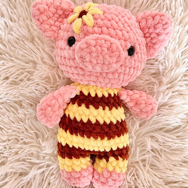 Crochet pig pattern Amigurumi pig pattern Funny little animal pattern for kids