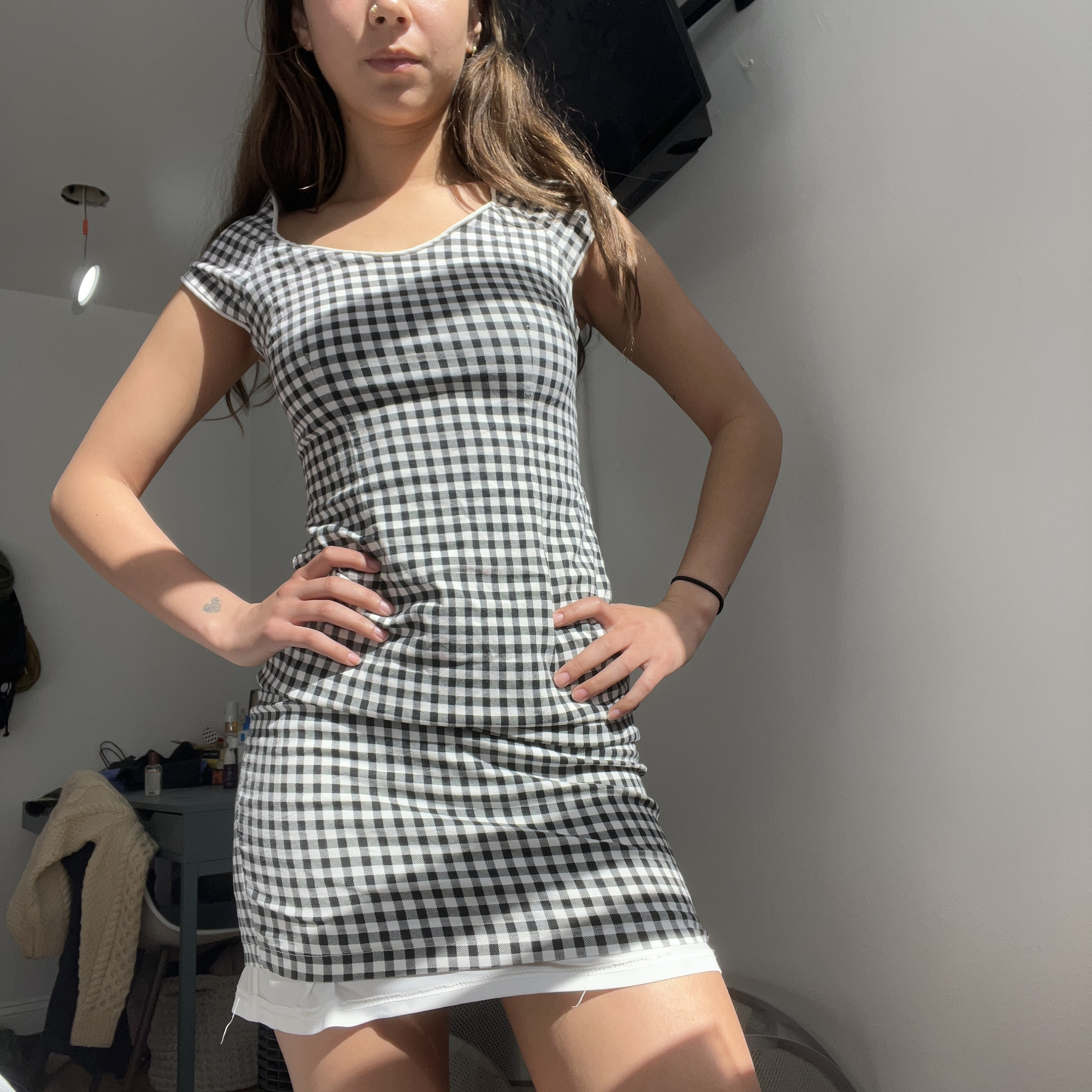 Jackson Mini Dress in Black Gingham