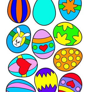 Colorful Easter Eggs SVG File