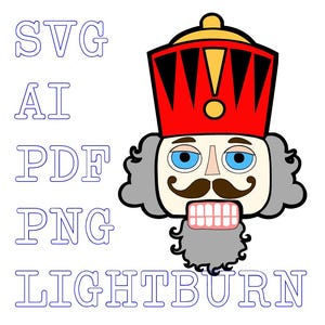 Archivo SVG de cabeza de cascanueces navideño en capas