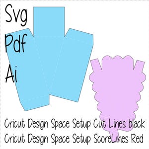 Slice of Cake Treat Favor Box SVG File