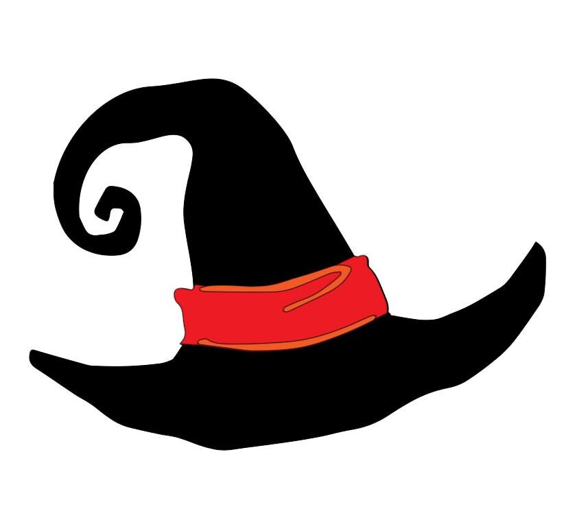 Chapéu de bruxa em camadas SVG Arquivo