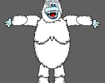 Christmas Door Hanging Abominable Snowman Monster SVG File