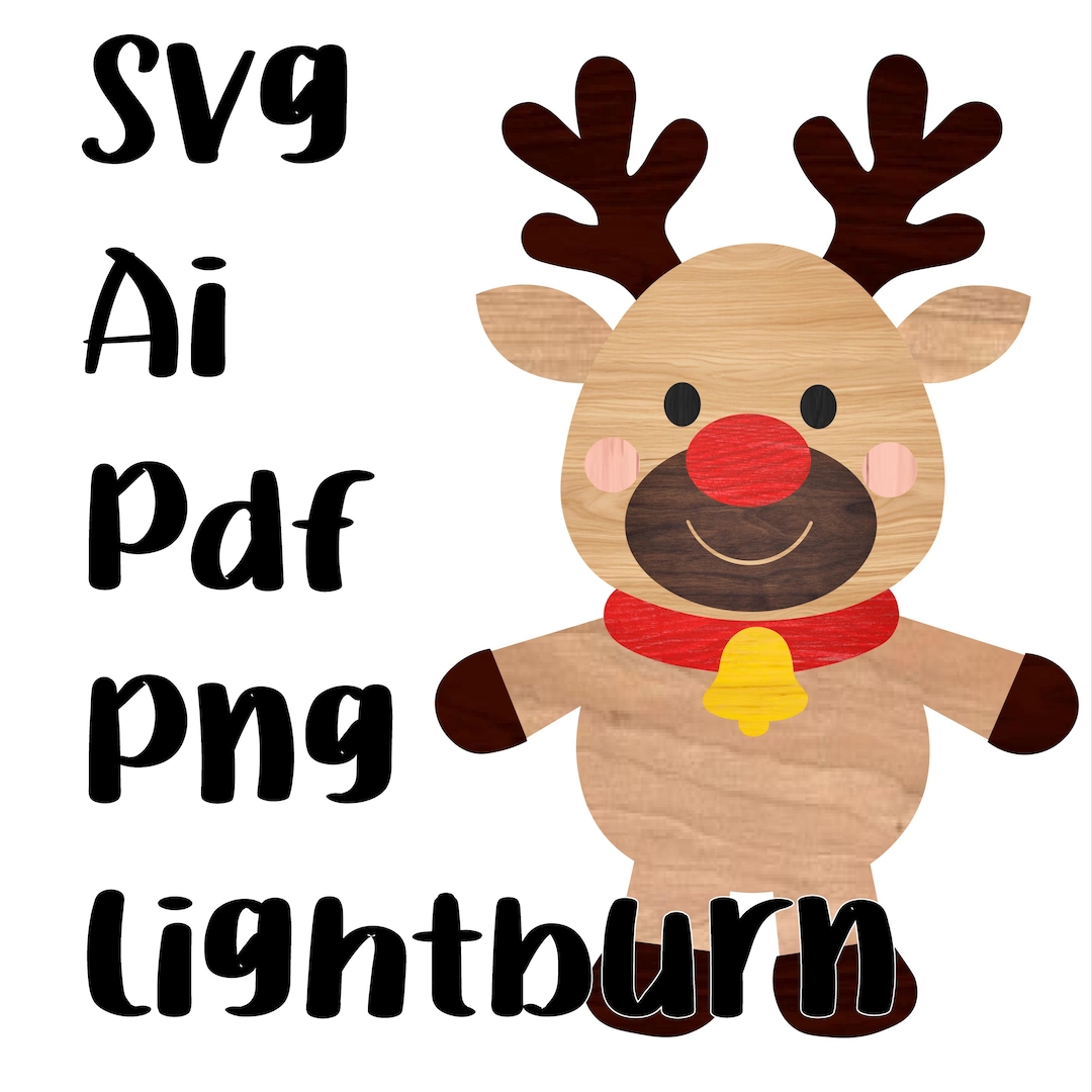 Distressed Rudolph Svg Easy Layered Christmas Rudolph the Red Nose Reindeer Svg File - Etsy