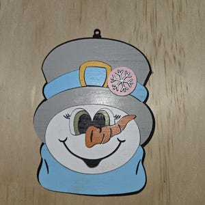 Snowman With Scarf Ornament Layered SVG File