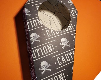 Halloween Coffin Treat Favor Box SVG File
