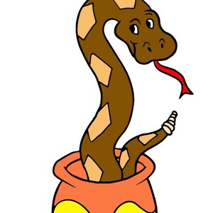 Snake Animal SVG-bestand kleur zwart en wit