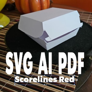 6 Piece Chicken Nugget Fast Food Favor Box SVG File