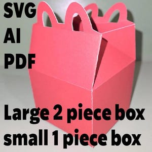 Archivo SVG de caja de obsequios pequeña y grande para Cajita Feliz de Comida Rápida