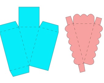Slice of Cake Treat Favor Box SVG File