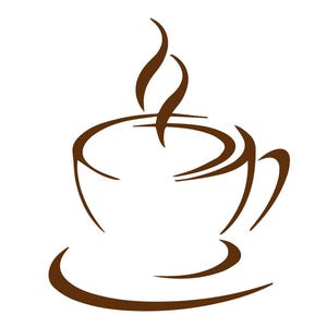 Café, thé, chocolat chaud, tasse, simple, fichier SVG