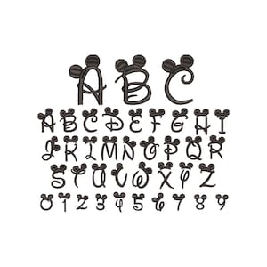 Diseño de bordado no separado de Mickey y Minnie / Diseños de bordado a máquina / Diseños de bordado para máquina / Diseño de bordado digital