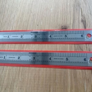 15 cm roestvrijstalen rechte liniaal precisieschaal, dubbelzijdig 10 stuks