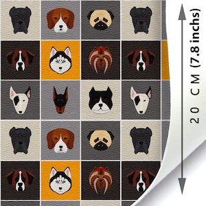 High Quality Dogs YARD Leather , Olive   Leather , faux leather , leather fabric , printed leather , leather sheets , custom print