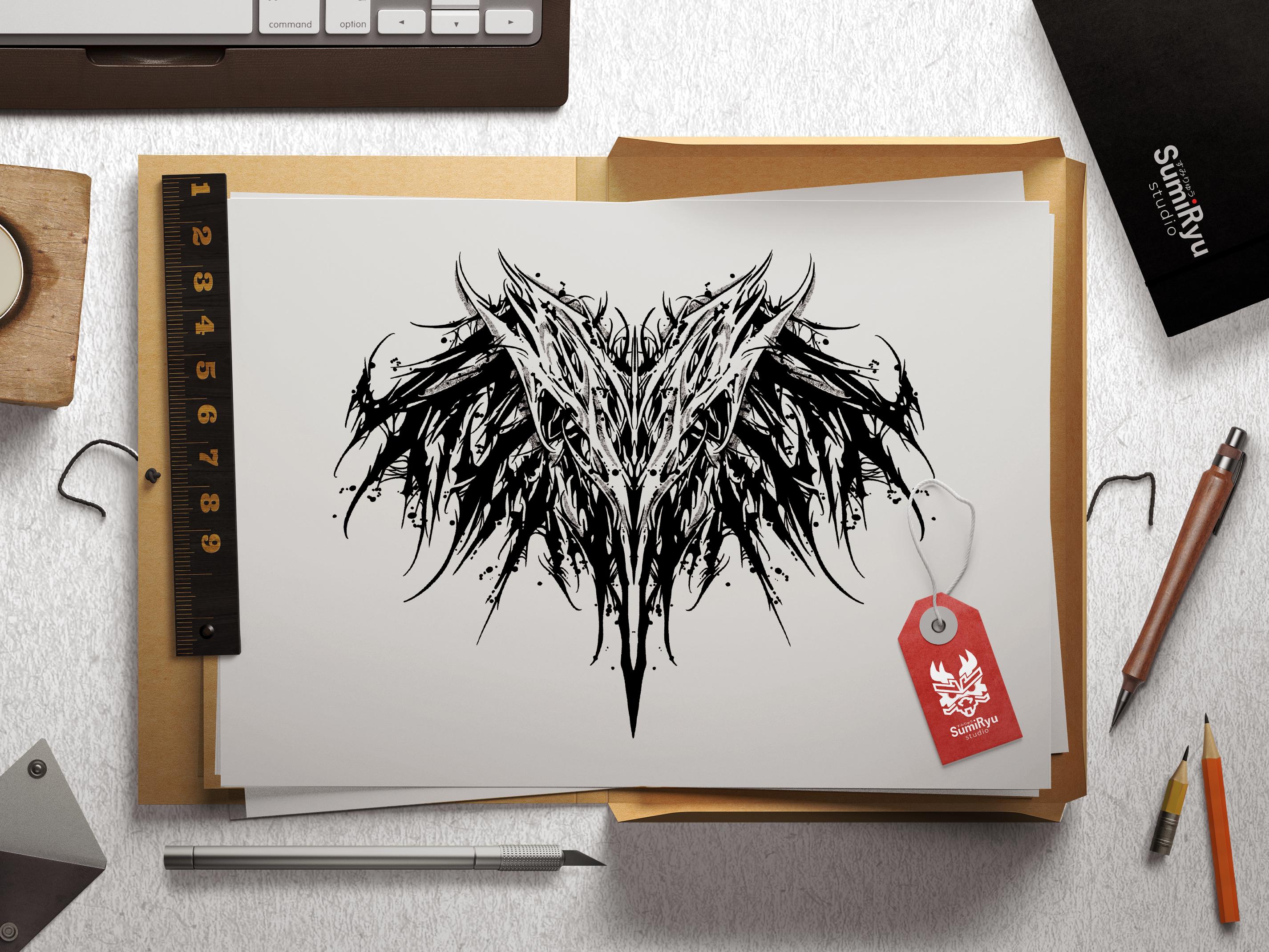 Dark Gothic Tattoo | Procreate & Photoshop | Stamps | Stencils ...