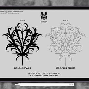 Gothic Tattoo | Procreate & Photoshop | Stamps | Stencils | Brushes ...