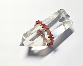 Anillo de Piedra Fina Natural, Turmalina Rosa, Autoconfianza | Amor | Sabiduría